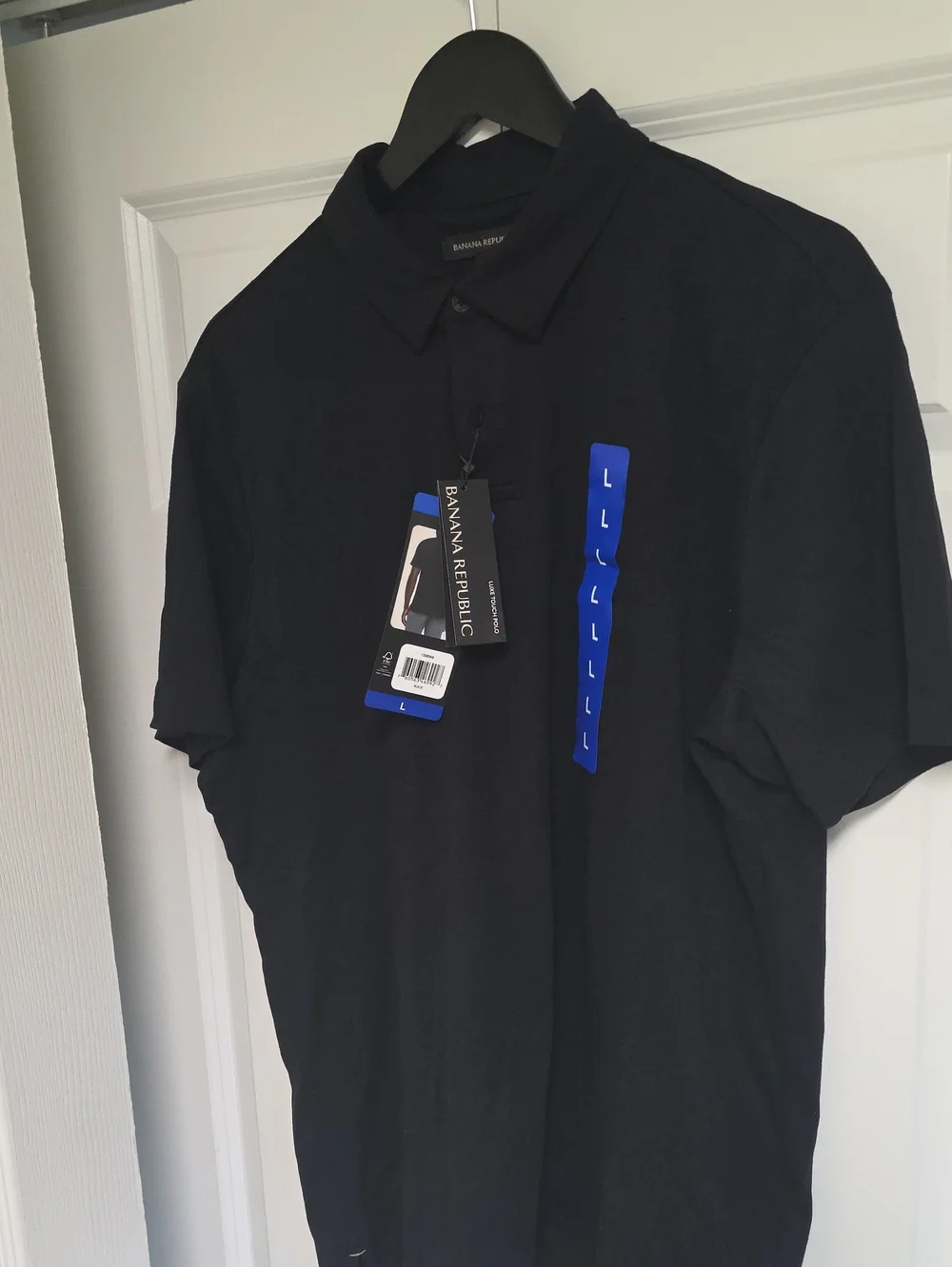 Banana Republic Luxe TouchBlack Men’s Polo Shirt - Classic Short Sleeve